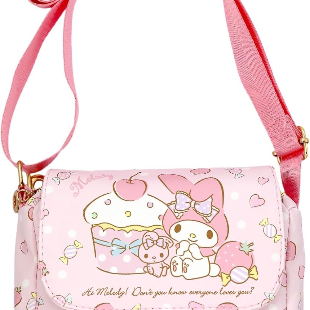 Cute Crossbody Bag Cartoon Kitty Melody Wallet Kawaii Phone Purse Coin Wallets G